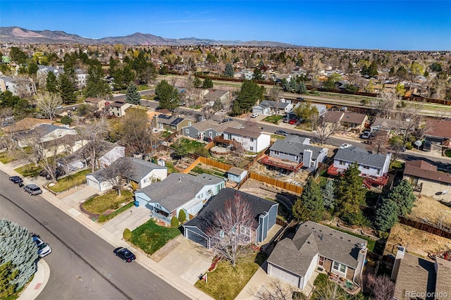 8893 W Ontario Ave, Littleton, CO 80128 - drone / aerial view with a mountain view and a residential view