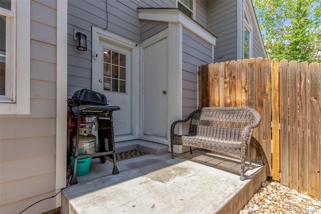 view of patio / terrace with fence