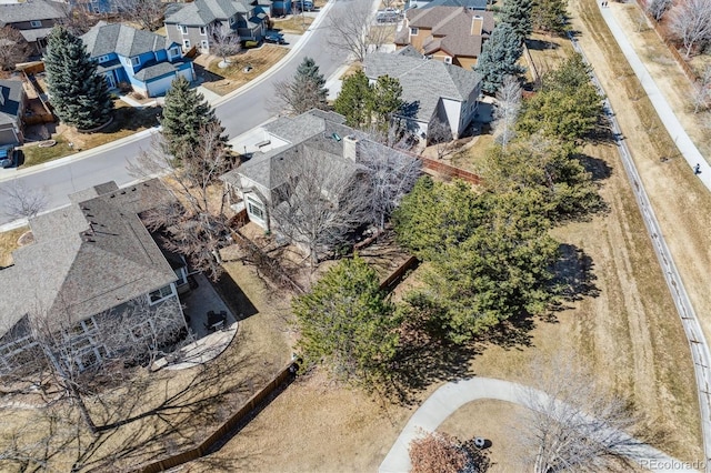 aerial view featuring a residential view