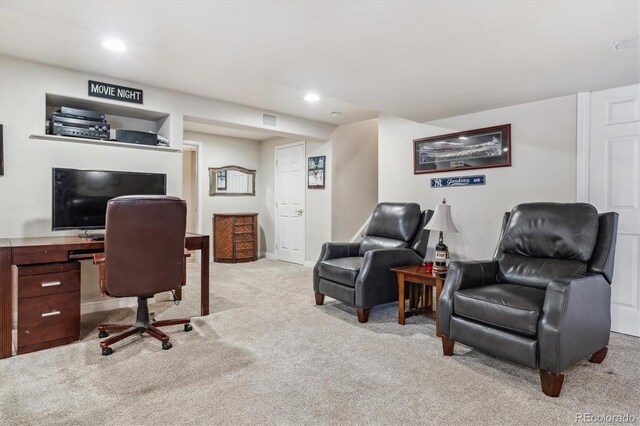 16302 Parkside Dr, Parker, CO 80134 - carpeted office with recessed lighting and baseboards