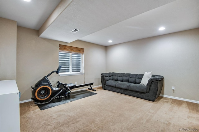 1179 S Alton Ct, Denver, CO 80247 - workout room with carpet, baseboards, and recessed lighting
