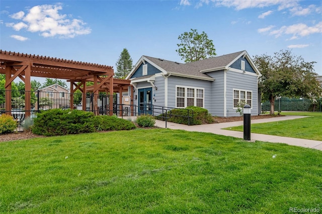 1179 S Alton Ct, Denver, CO 80247 - view of side of home with a pergola and roof with shingles