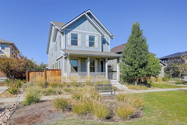 view of front of house with a porch