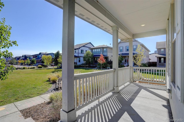 exterior space with covered porch