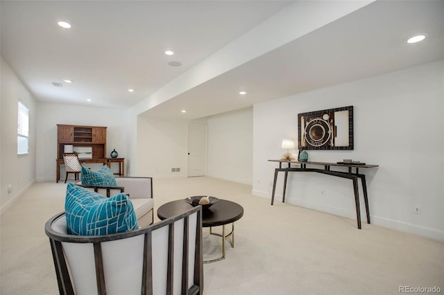 view of carpeted living room