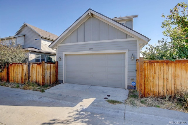 garage with wooden walls