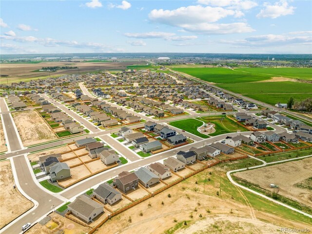 aerial view with a residential view