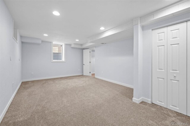 6749 S Foresthill St, Littleton, CO 80120 - basement with carpet floors and recessed lighting