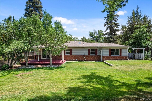 6749 S Foresthill St, Littleton, CO 80120 - back of property featuring brick siding
