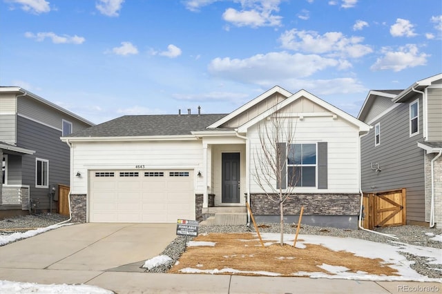 view of front of home featuring a garage