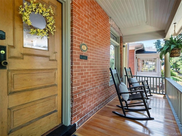 exterior space with covered porch
