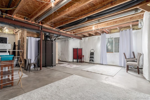 view of basement