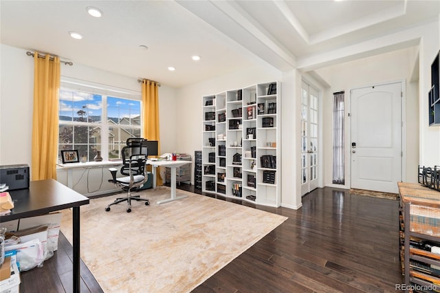 19316 W 84th Pl, Arvada, CO 80007 - office space featuring wood finished floors and recessed lighting
