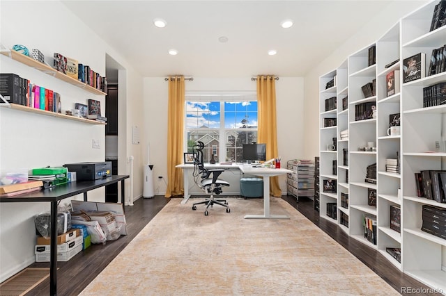 19316 W 84th Pl, Arvada, CO 80007 - office space with dark wood finished floors and recessed lighting