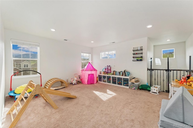 19316 W 84th Pl, Arvada, CO 80007 - recreation room featuring carpet flooring and recessed lighting