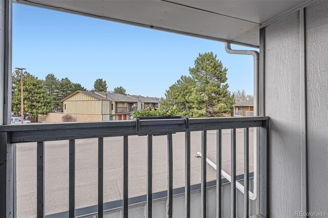 balcony with a residential view