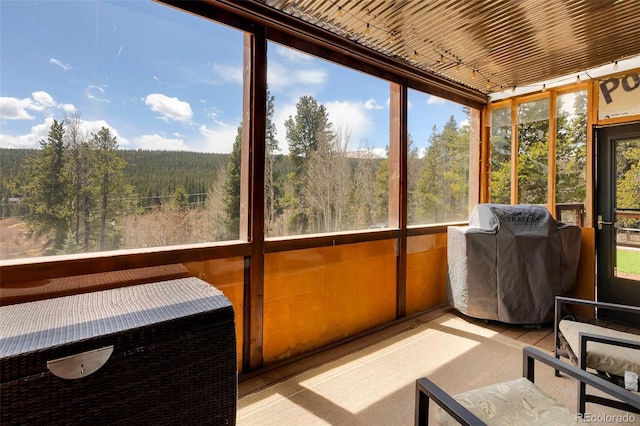 2891 Nugget Rd, Fairplay, CO 80440 - sunroom with a forest view