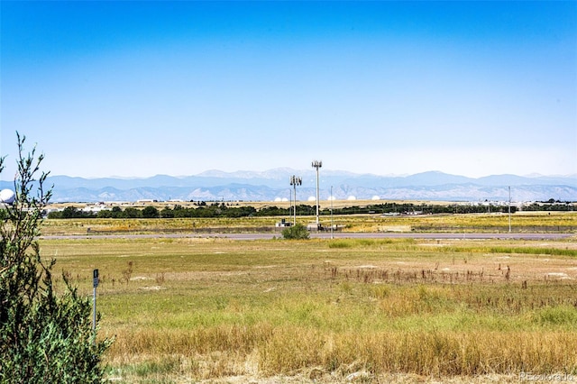 property view of mountains with a rural view