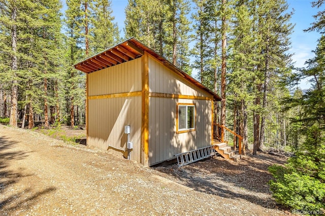 495 Georgia Pass, Jefferson, CO 80456 - view of outdoor structure featuring a forest view