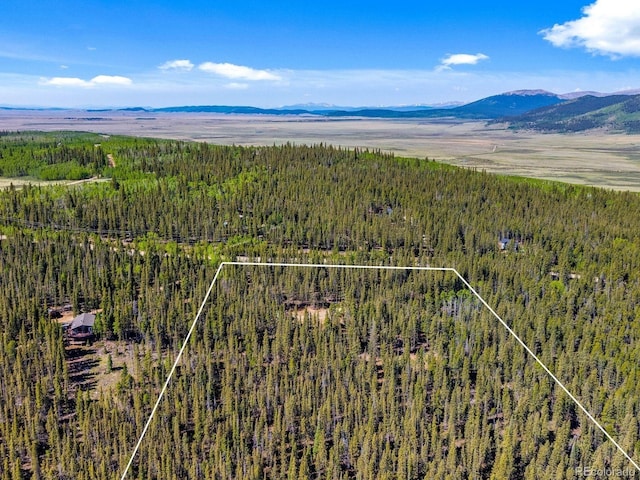 495 Georgia Pass, Jefferson, CO 80456 - aerial view of property and surrounding area with property boundaries highlighted