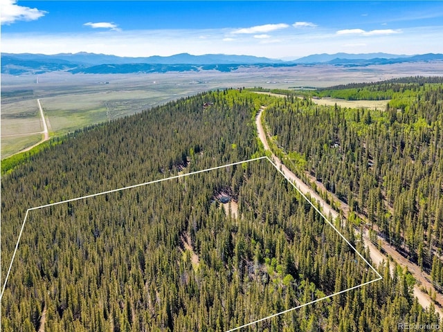 495 Georgia Pass, Jefferson, CO 80456 - aerial view of property and surrounding area with property boundaries highlighted