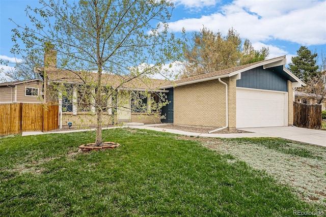 7005 Zenobia Pl, Westminster, CO 80030 - ranch-style home featuring brick siding, a front lawn, fence, and driveway
