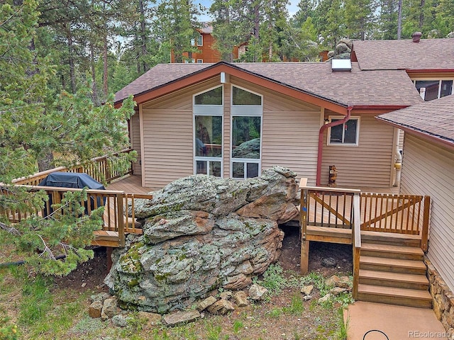 7585 Native Dancer Trl, Evergreen, CO 80439 - view of wooden deck