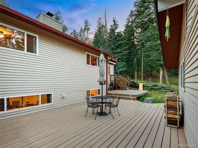 7585 Native Dancer Trl, Evergreen, CO 80439 - deck featuring outdoor dining area