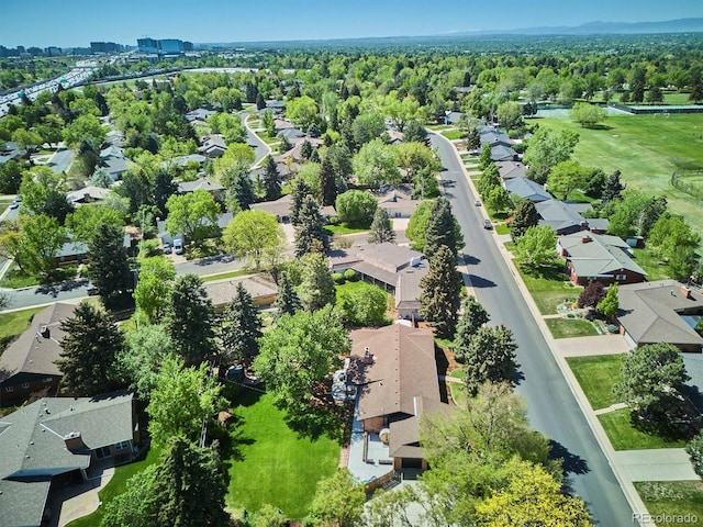 aerial view of residential area
