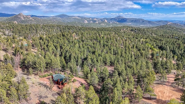 318 Southgate Rd, Florissant, CO 80816 - aerial view of a forest and a mountain backdrop