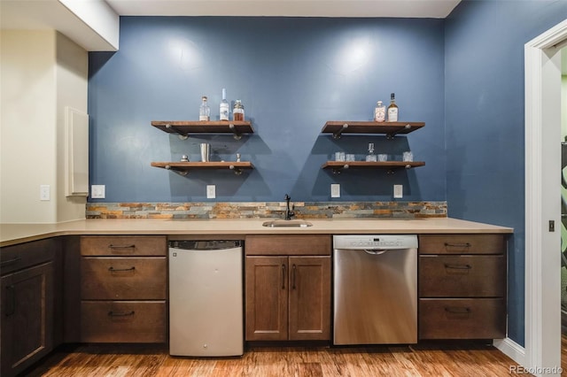 2362 Spruce Way, Denver, CO 80238 - indoor wet bar with dishwasher and light wood-type flooring