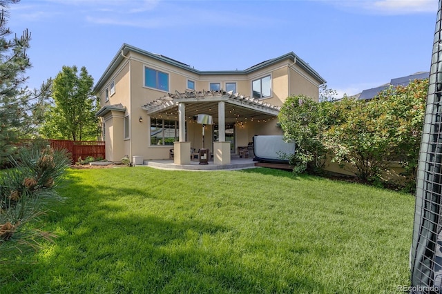 2362 Spruce Way, Denver, CO 80238 - back of house featuring stucco siding, a pergola, and a patio area