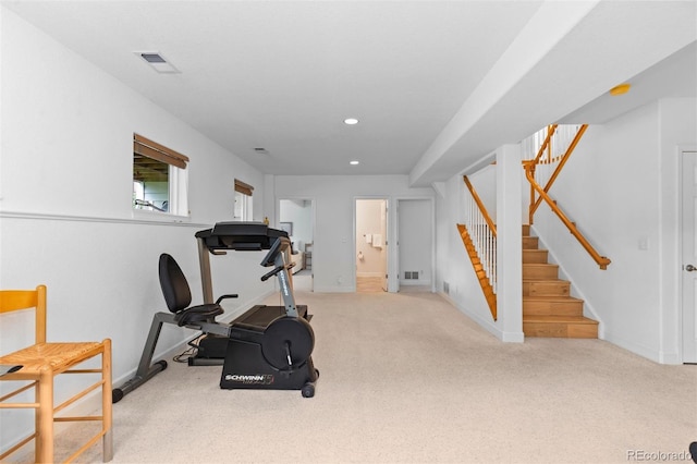 1901 S Union Pl, Lakewood, CO 80228 - workout area featuring recessed lighting and carpet flooring