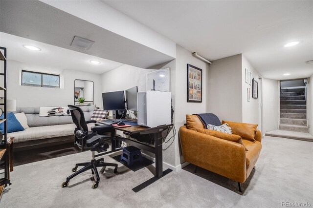 3881 Zenobia St, Denver, CO 80212 - carpeted office featuring recessed lighting and baseboards