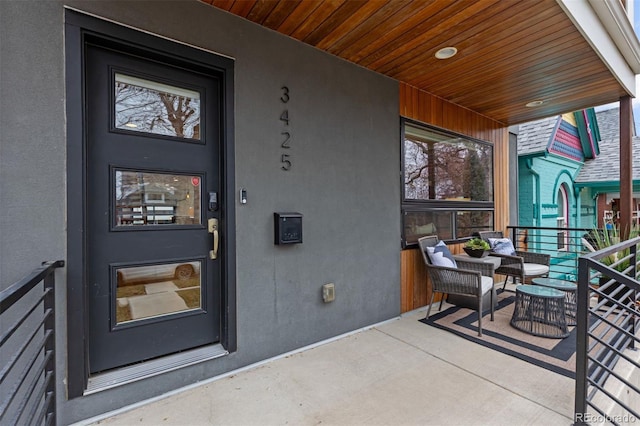 view of patio / terrace with a porch