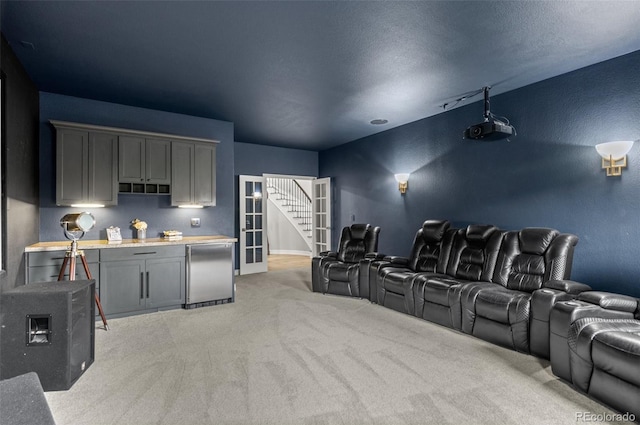 3041 Starling Ct, Castle Rock, CO 80109 - cinema room featuring light colored carpet and baseboards