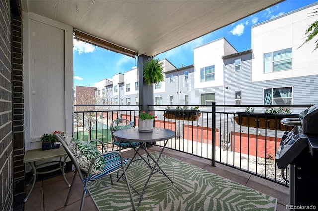 balcony featuring a residential view