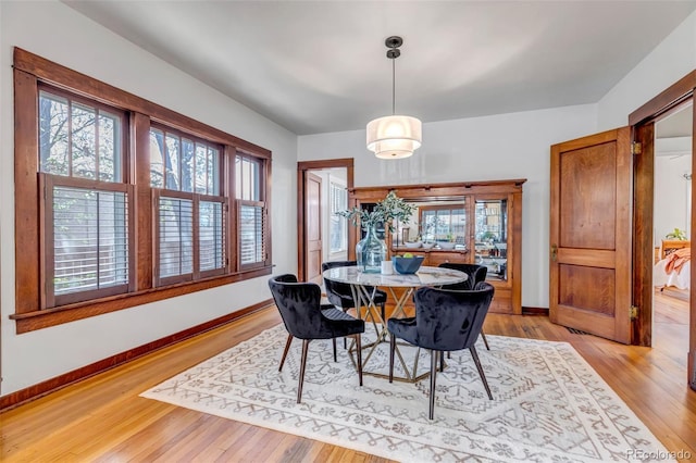 285 S Williams St, Denver, CO 80209 - dining room with plenty of natural light, light wood-type flooring, and baseboards