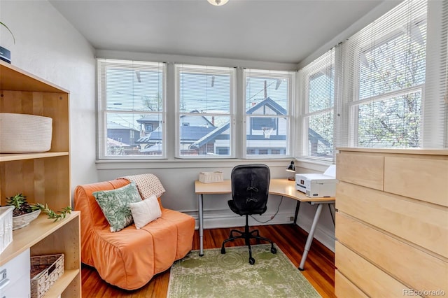285 S Williams St, Denver, CO 80209 - home office with a wealth of natural light and wood finished floors