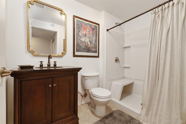 18489 E Columbia Cir, Aurora, CO 80013 - full bathroom with tile patterned flooring, vanity, and a shower with shower curtain