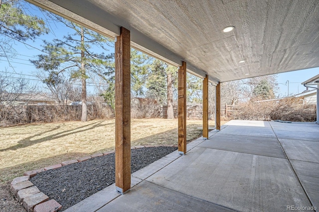 view of patio / terrace with a fenced backyard