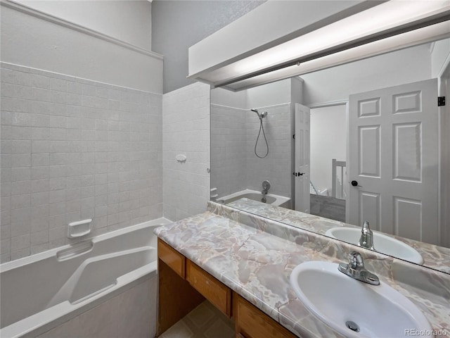 2418 W 82nd Pl Unit D, Westminster, CO 80031 - bathroom featuring vanity and washtub / shower combination