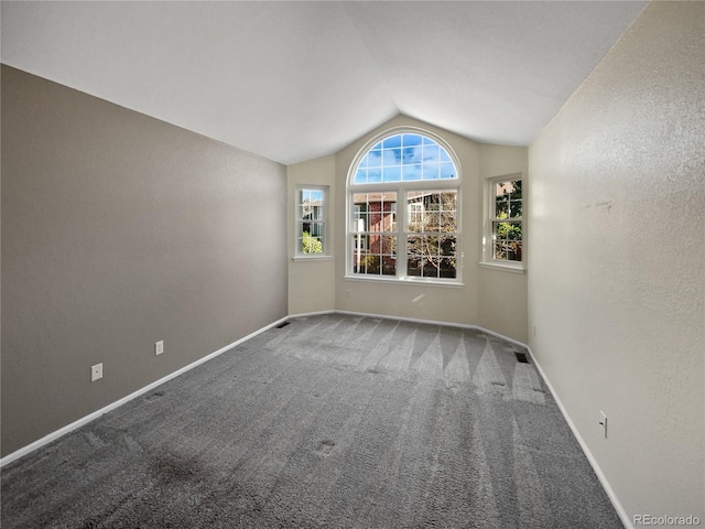 2418 W 82nd Pl Unit D, Westminster, CO 80031 - carpeted empty room with visible vents, baseboards, and lofted ceiling