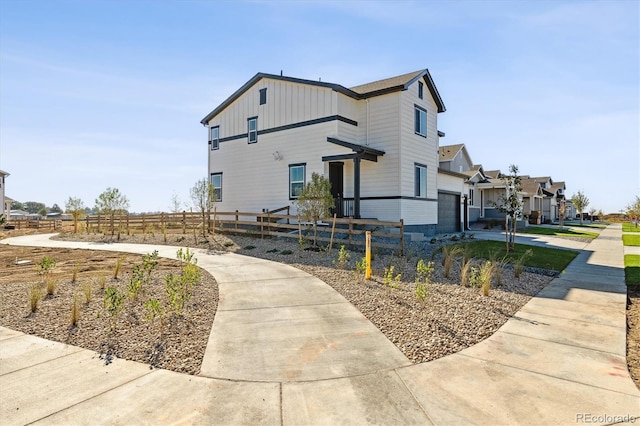 exterior space featuring a garage