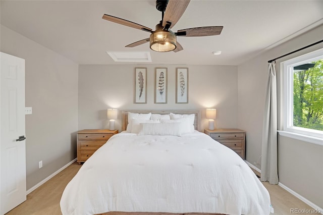 6488 Tilbury Ave, Firestone, CO 80504 - bedroom featuring light colored carpet, baseboards, and ceiling fan