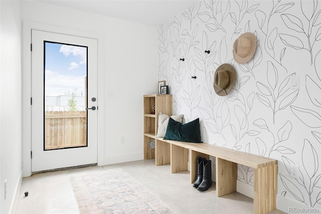 mudroom featuring baseboards