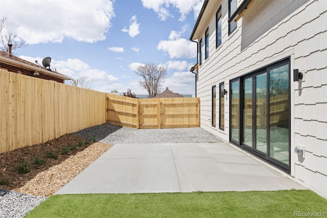 view of patio with a fenced backyard