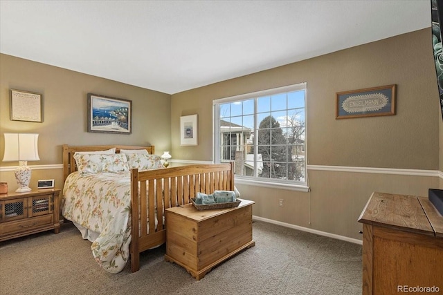 view of carpeted bedroom