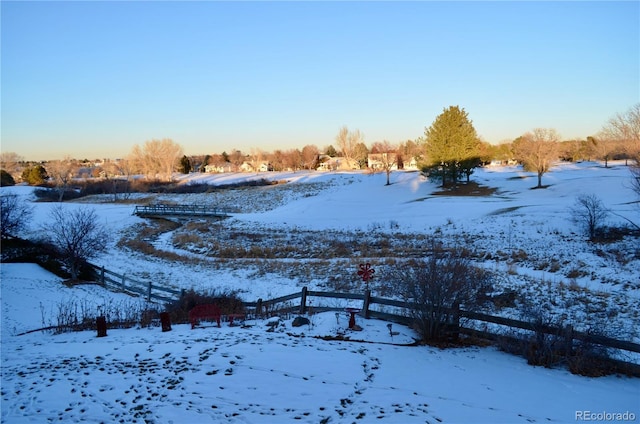 view of snowy yard