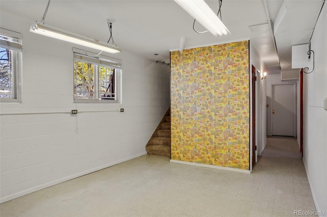 basement featuring a wealth of natural light